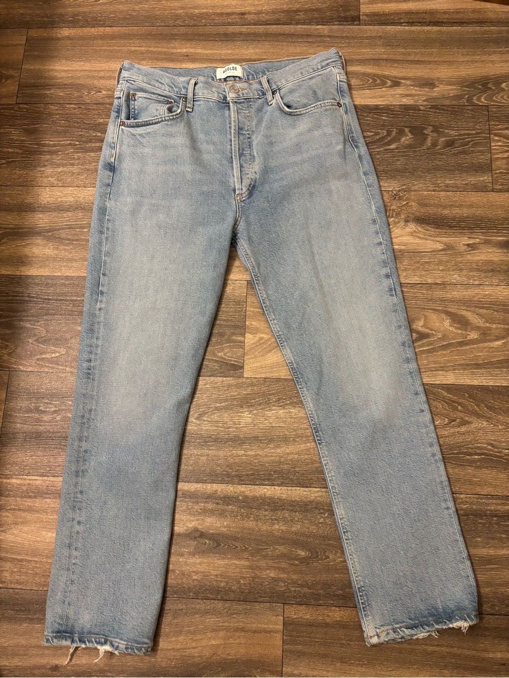 AGOLDE Riley Crop High Rise Straight Leg Jeans Size 30